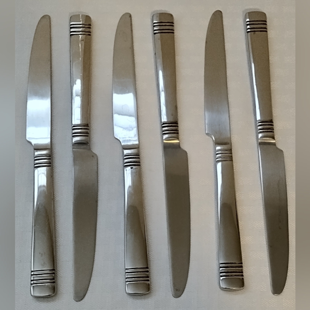 Reed & Barton LONGWOOD set of 6 Dinner Knives 18/10 Stainless Steel Vietnam